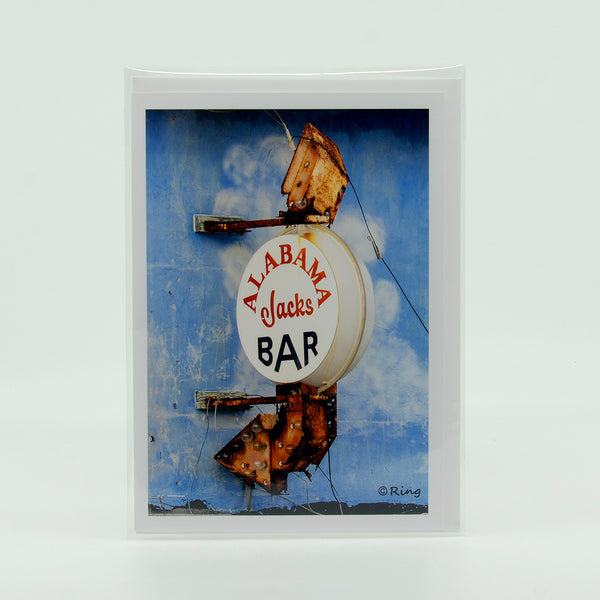 Alabama Jacks Bar sign photograph in the Florida Keys