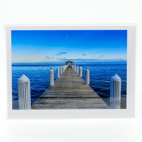 Cheeca Lodge Dock in Florida Keys photograph on a greeting card
