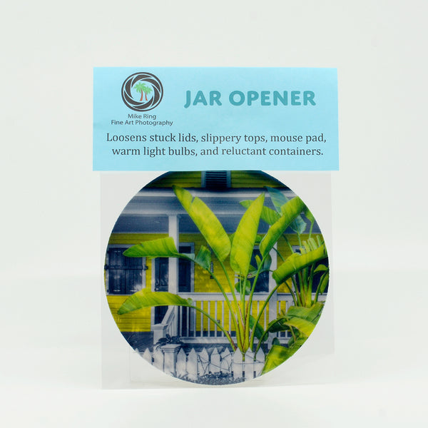 Caribbean Cottage in Florida Keys photograph on a jar opener
