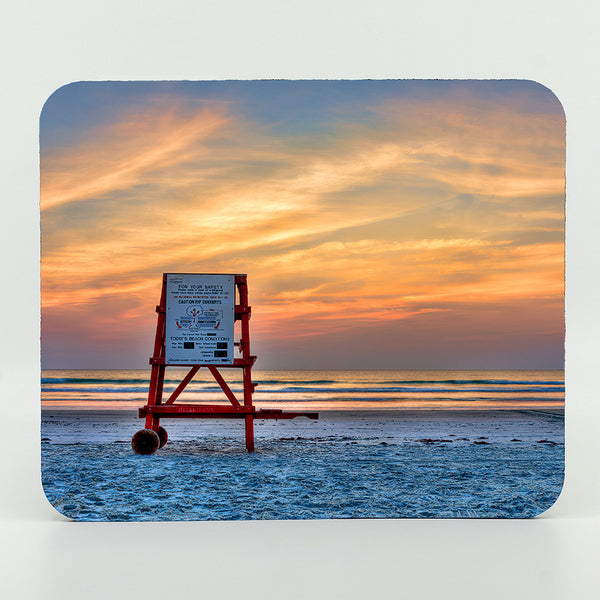 Life Guard Stand on the beach photograph on a mouse pad