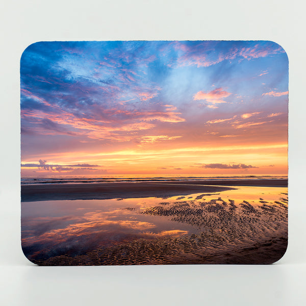Early morning sunrise over the ocean sea photograph on a mouse pad