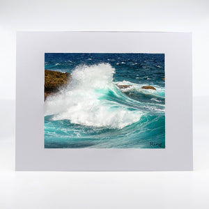 Wave crashing on the shore photography artwork