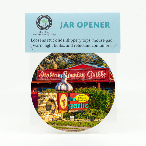 Jar Opener of The Garlic Restaurant in New Smyrna Beach, Florida