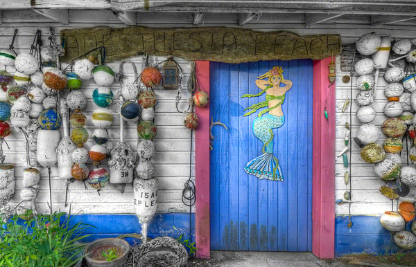 A photograph by Fine Art Photographer Mike Ring of a boat house