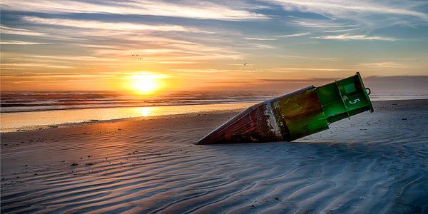 During a strong nor'easter storm the #5 green can buoy broke loose after 10-15 seas pounded the area in New Smyrna Beach, Florida