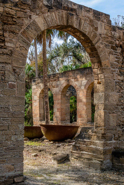 A photo by Mike Ring of Sugar Mill Ruins in New Smyrna Beach, Florida