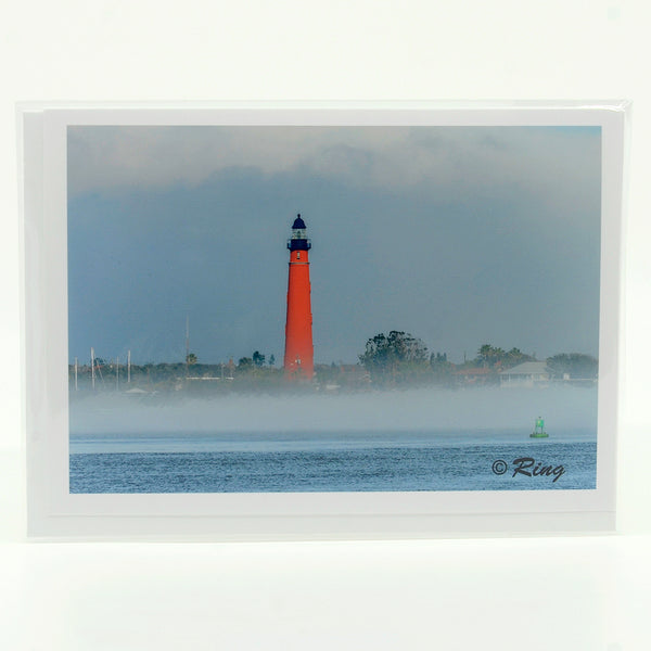 Ponce Inlet Lighthouse photograph on a greeting card