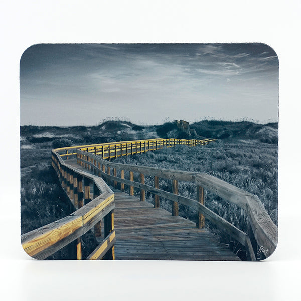 Boardwalk to the beach photograph on a mouse pad