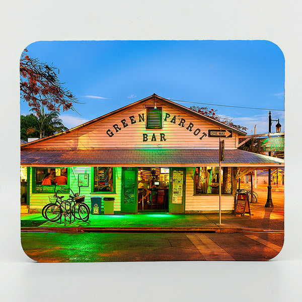 Green Parrot in Key West photograph on a mouse pad