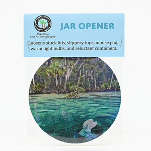 Blue Springs State Park manatee photograph on a jar opener