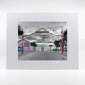 Flagler Avenue Beach Entrance in New Smyrna Beach, Florida on a Artwork