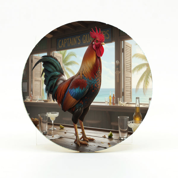 Key West Rooster in Bar 2 Gifts