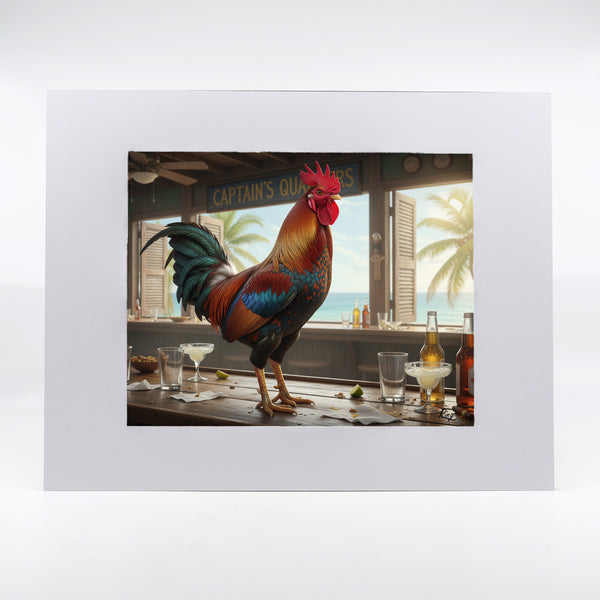 Key West Rooster in Bar 2 Gifts