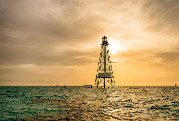 A photo of Alligator Reef Lighthouse at sunrise