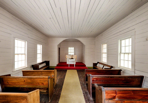 A photo by Mike Ring of the Baptist Church on Cumberland Island, Georgia
