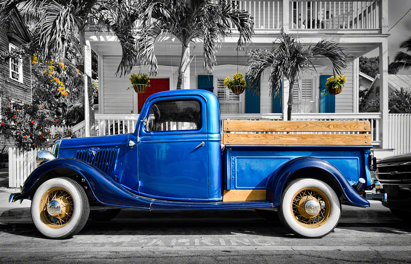 A photo of a 1935 Ford Truck in Key West, Florida