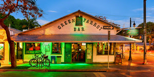 A photo of the famous Green Parrot bar, the oldest bar in Key West, Florida
