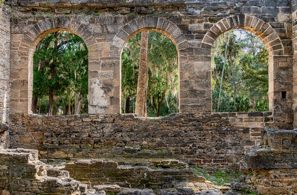 A photo by Mike Ring of Sugar Mill Ruins in New Smyrna Beach, Florida