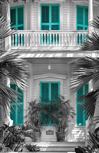 A photo of a colorful tropical home in Key West, Florida